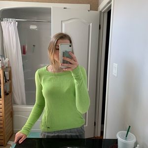 Green Hollister cotton long sleeve